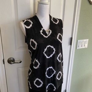 B&W slinky sleeveless top